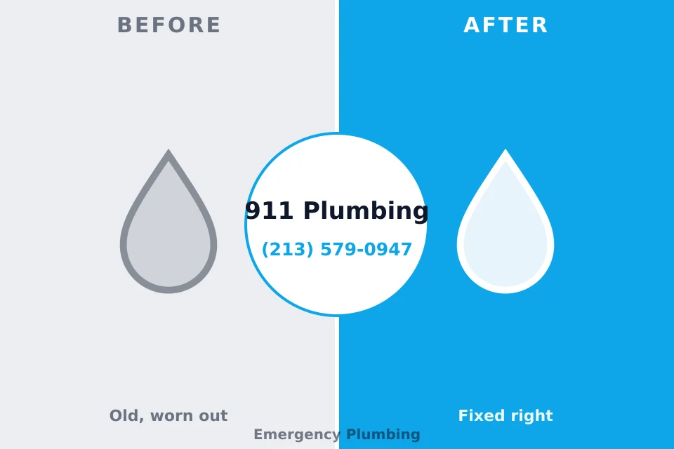 Before and after: plumbing repair Lakes West, CT
